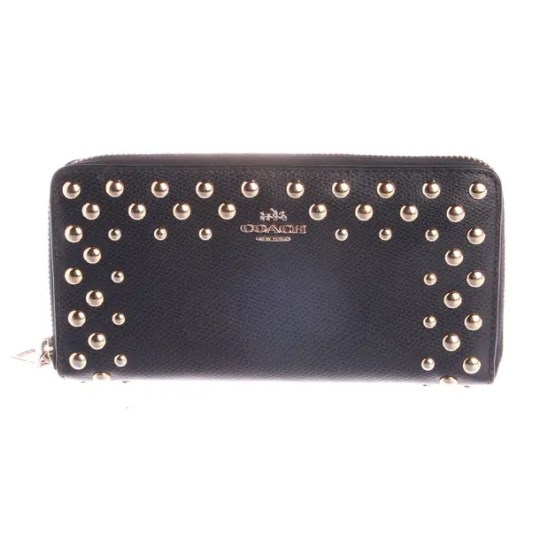 Wallet, in Navy, Leather, Coach