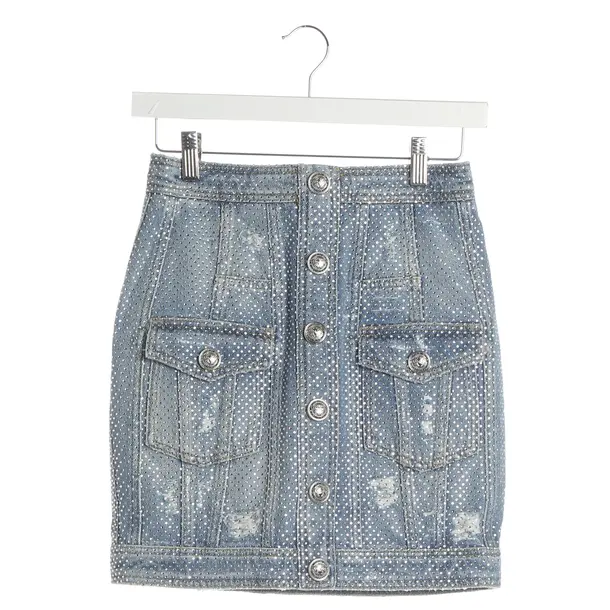 Skirt, in Light Blue, Cotton, Balmain