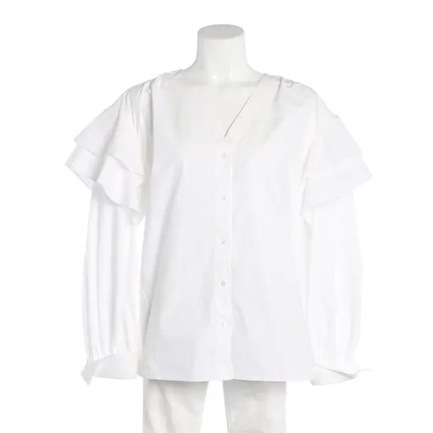 Blouse, in White, Cotton, Karl Lagerfeld