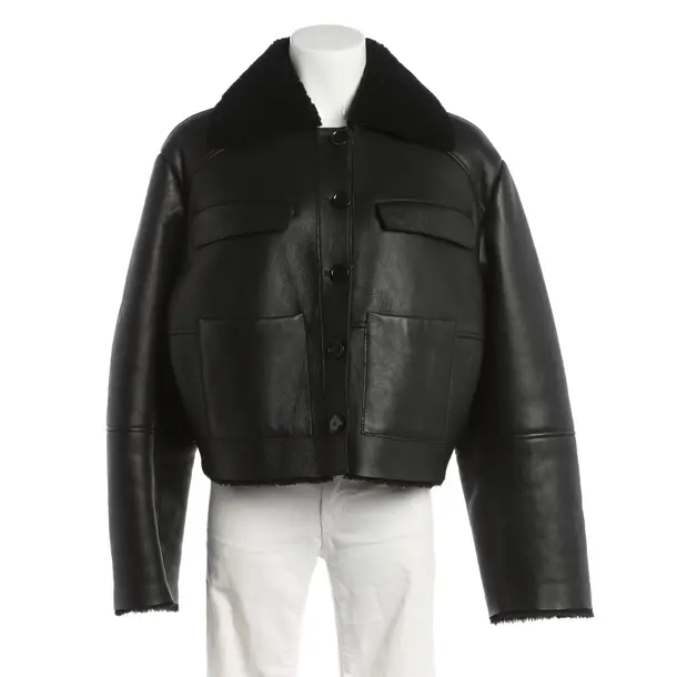 LeatherJacket, in Black, Leather, Loulou Studio