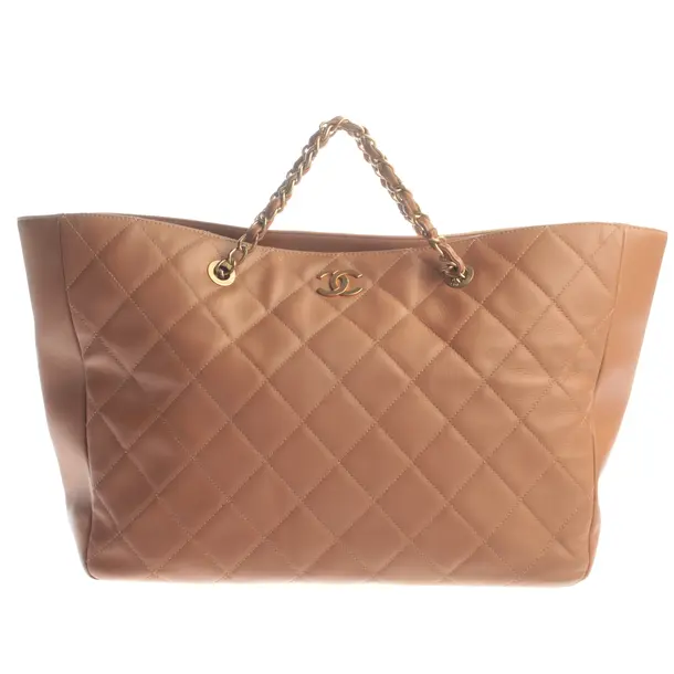 Shopper, in Hellbraun, Leder, Chanel