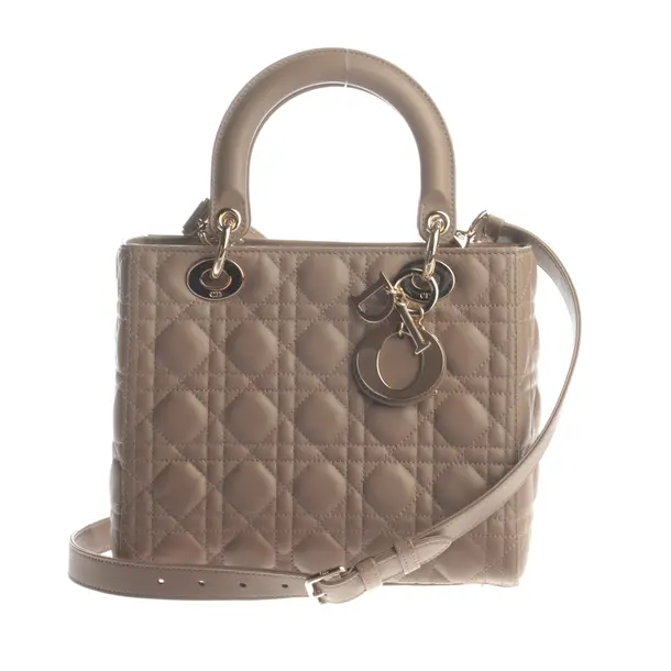 Handtasche, in Braun, Leder, Dior