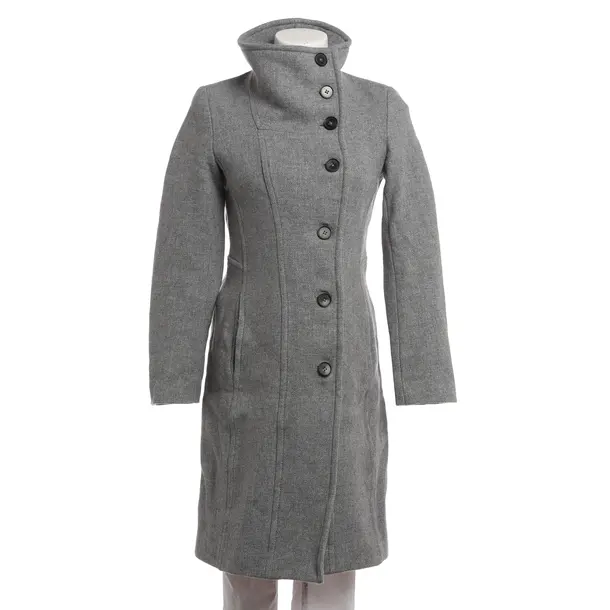 Wintermantel, in Hellgrau, Wolle, Drykorn