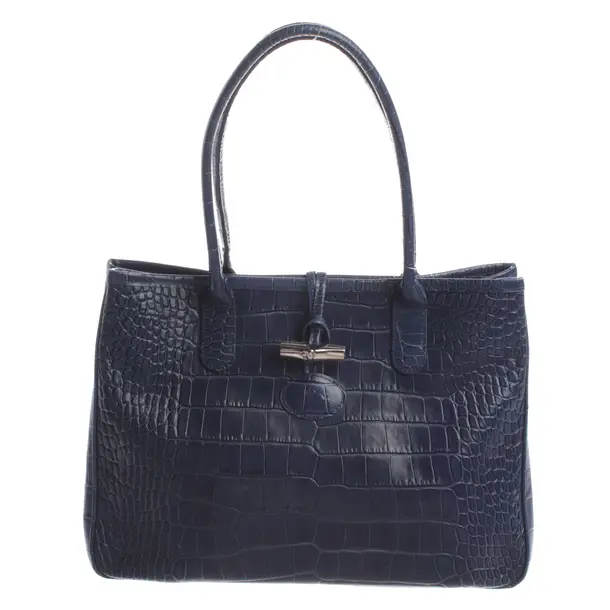 Shoulder Bag, in Blue, Leather, Longchamp