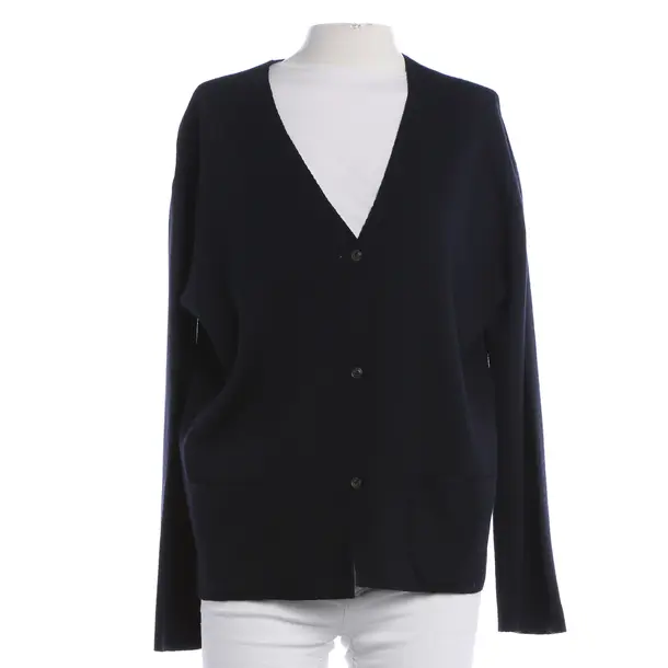 Cardigan, in Navy, Wool, Bruno Manetti