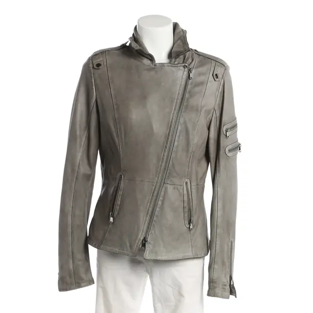 Lederjacke, in Hellgrau, Leder, Schyia