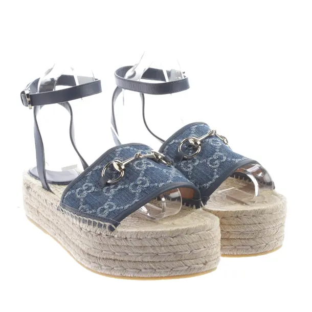 Heeled Sandals, in Navy, Gucci