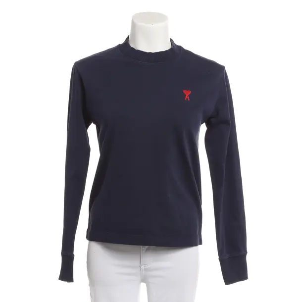 Sweatshirt, in Navy, Baumwolle, Ami Paris