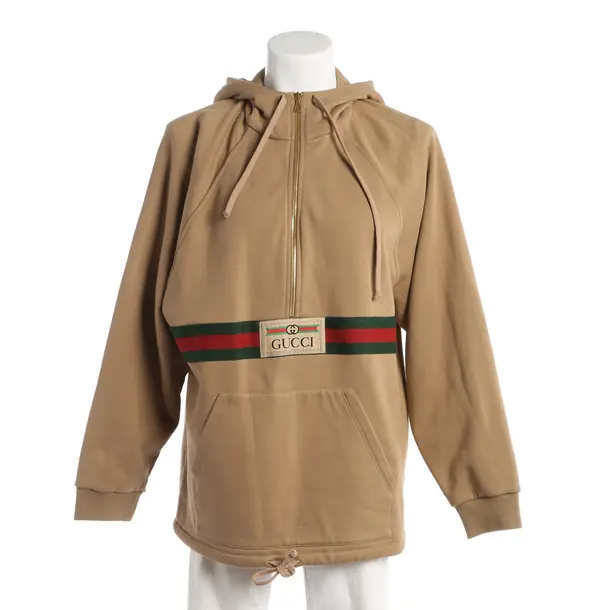 Hoodie, in Hellbraun, Baumwolle, Gucci