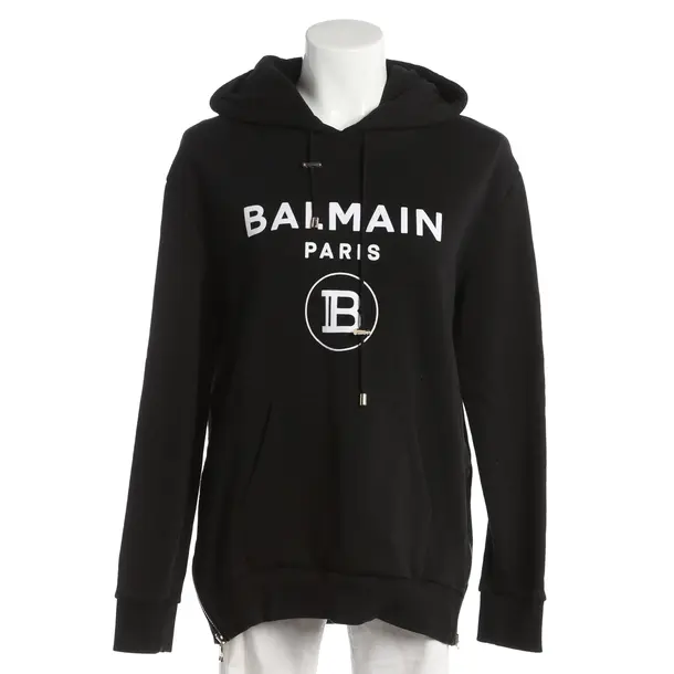 Hoodie, in Schwarz, Baumwolle, Balmain