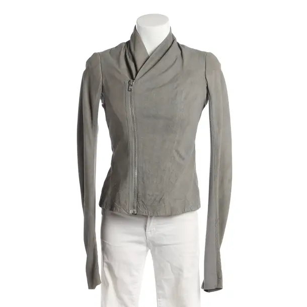 Giacca in pelle, in Grigio, Pelle, Rick Owens
