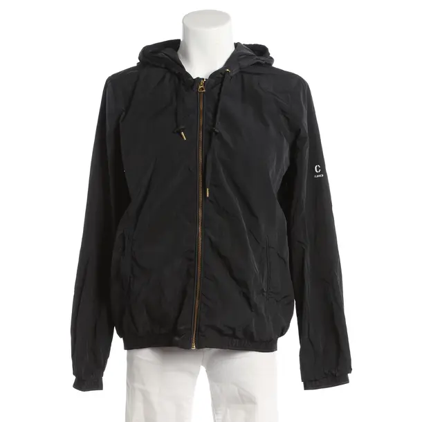 Mid-Season Jacket, in Navy, Polyester, Closed