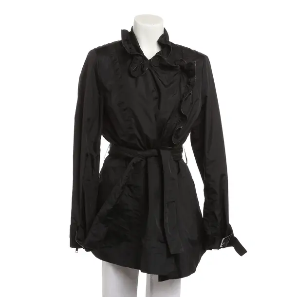 Mid-Season Coat, in Black, Polyamide, Steffen Schraut