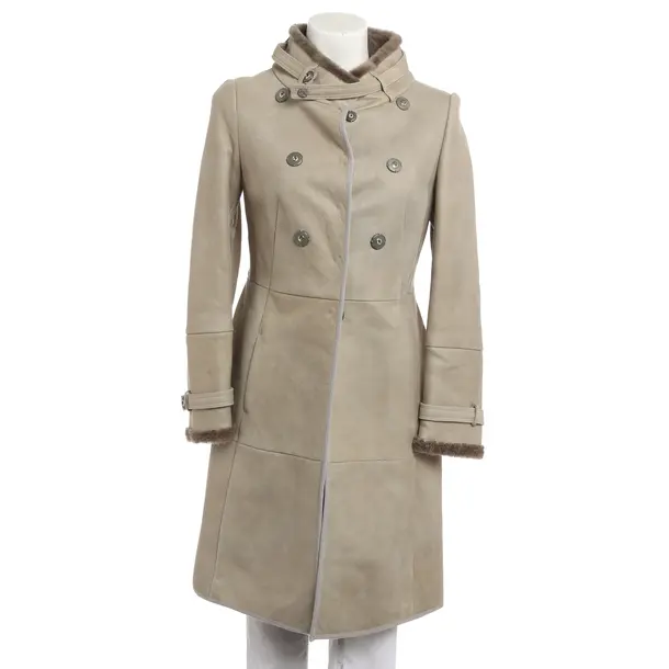 Cappotto in pelle, in Grigio, Pelle, Brunello Cucinelli