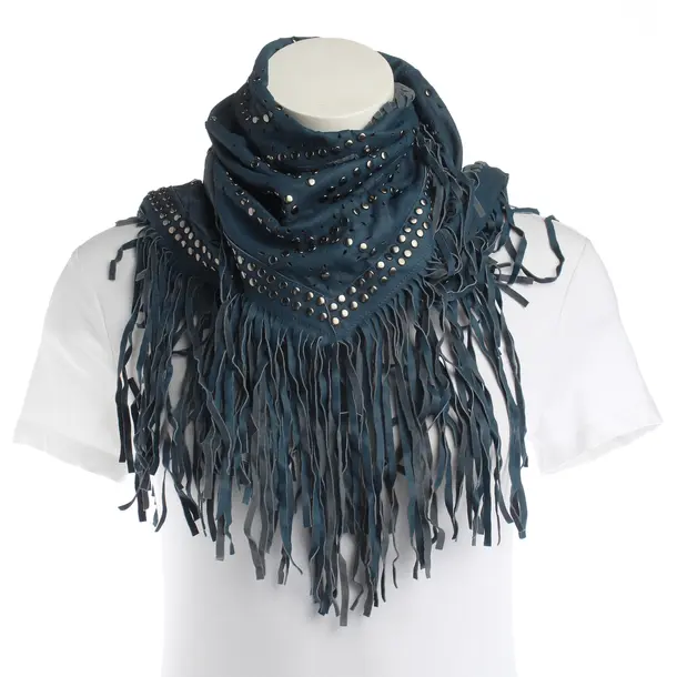 Shawl, in Blue, Leather, Steffen Schraut