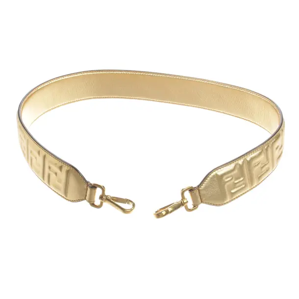 Schulterriemen, in Gold, Leder, Fendi