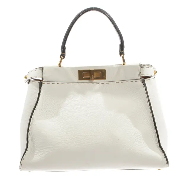 Handbag, in White, Leather, Fendi