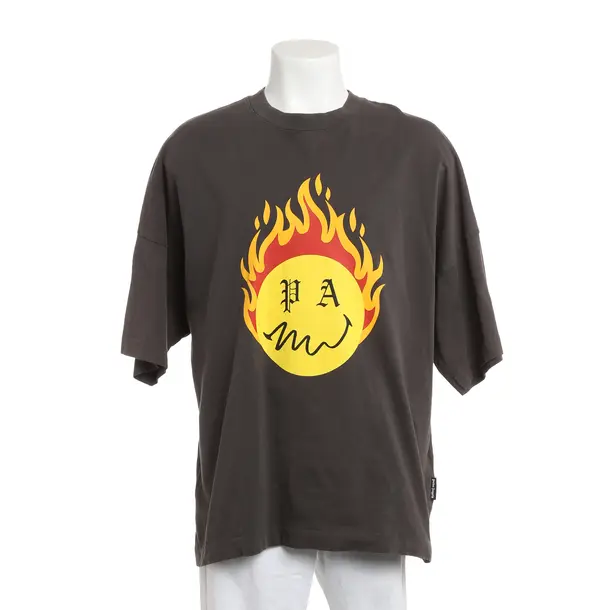 T-Shirt, in Grau, Baumwolle, Palm Angels