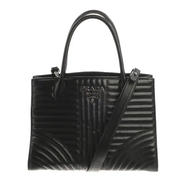 Handbag, in Black, Leather, Prada