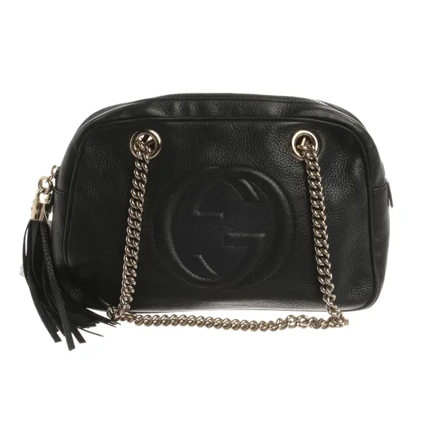 Schultertasche, in Schwarz, Leder, Gucci