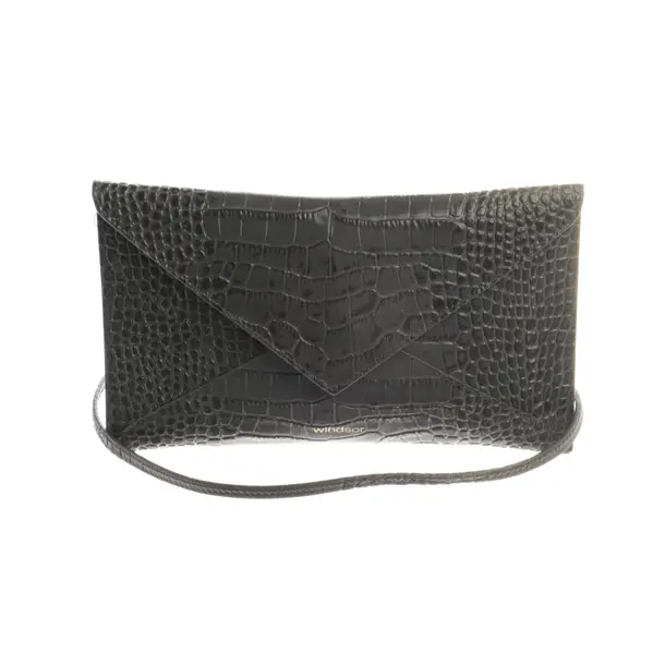 Evening Bag, in Gray, Crocodile Leather, Windsor