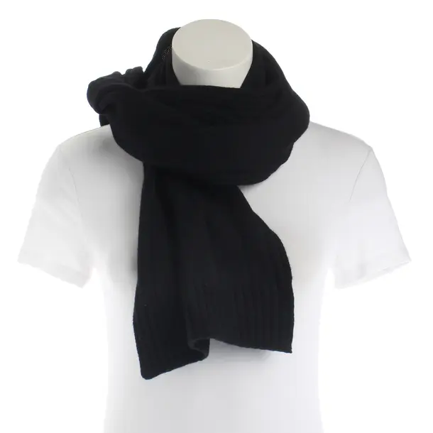 Scarf, in Black, Cotton, Jil Sander