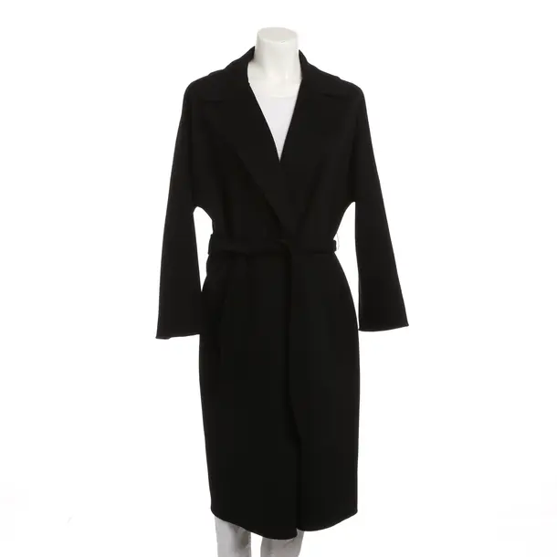 Winter Coat, in Black, Wool, Max Mara