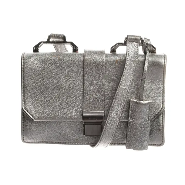 Shoulder Bag, in Silver, Leather, Miu Miu