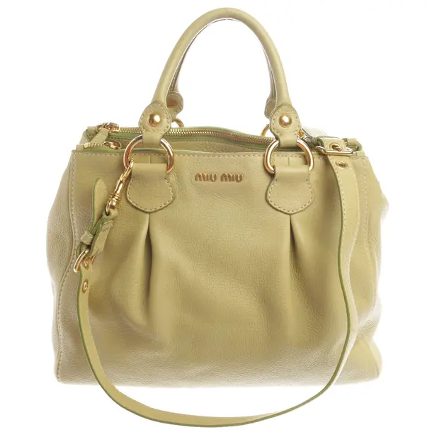 Handtasche, in Grün, Leder, Miu Miu