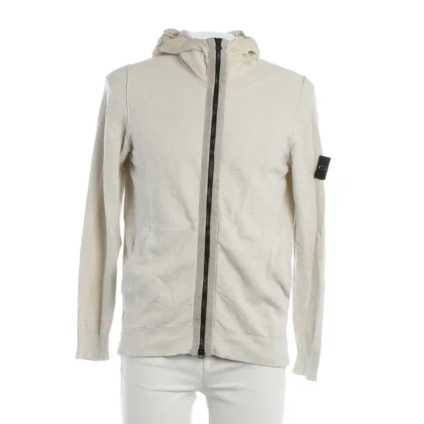 Zip-Up Hoodie, in Beige, Cotton, Stone Island