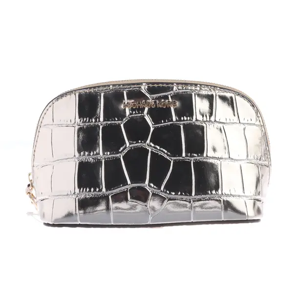 Cosmetic Bag, in Gold, Polyurethane, Michael Kors