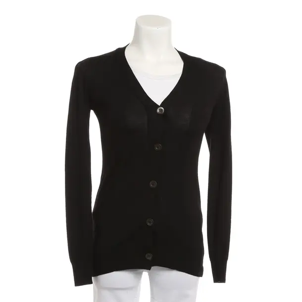 Strickjacke, in Schwarz, Baumwolle, Miu Miu