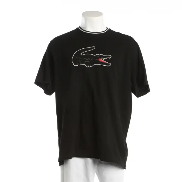 T-Shirt, in Schwarz, Baumwolle, Lacoste