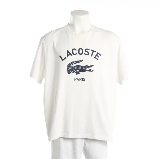 T-Shirt, in Weiß, Baumwolle, Lacoste