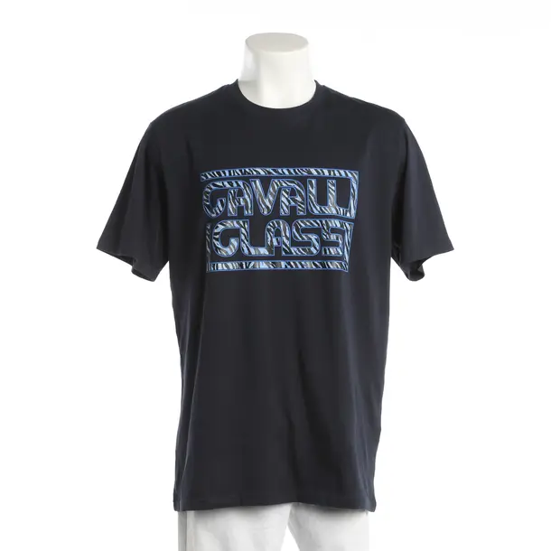 T-Shirt, in Navy, Baumwolle, cavalli CLASS
