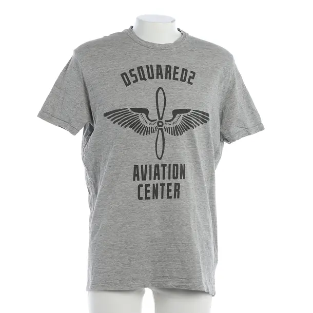 T-Shirt, in Hellgrau, Baumwolle, Dsquared