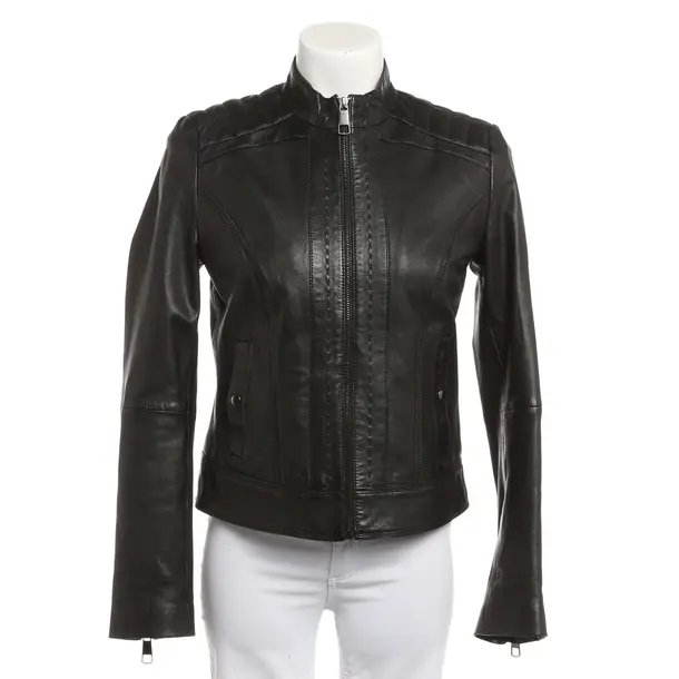 Lederjacke, in Schwarz, Leder, Hugo Boss Orange