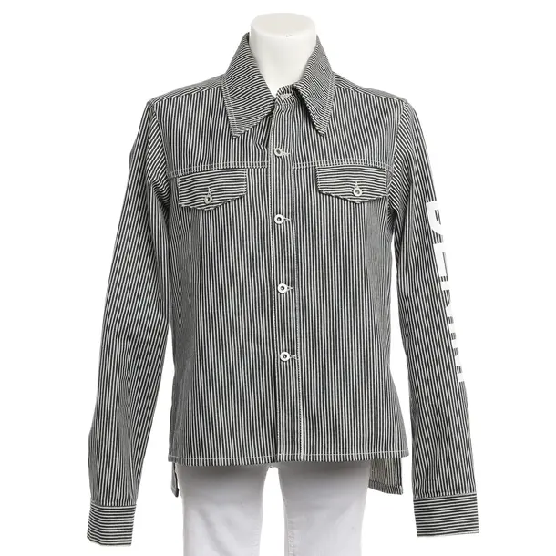 Summer Jacket, in Navy, Cotton, Off-White