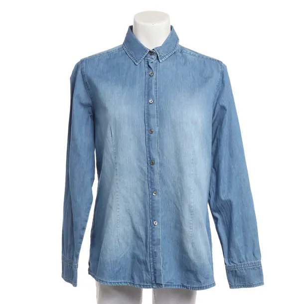 Blouse, in Blue, Cotton, Van Laack