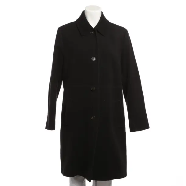 Winter Coat, in Black, Wool, Marc Cain
