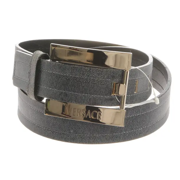 Gürtel, in Navy, Leder, Versace