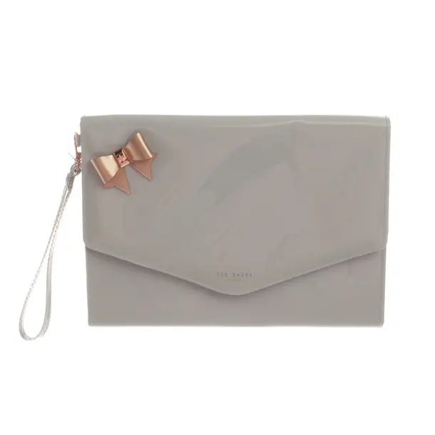 Clutch, in Grau, Polyvinyl, Ted Baker