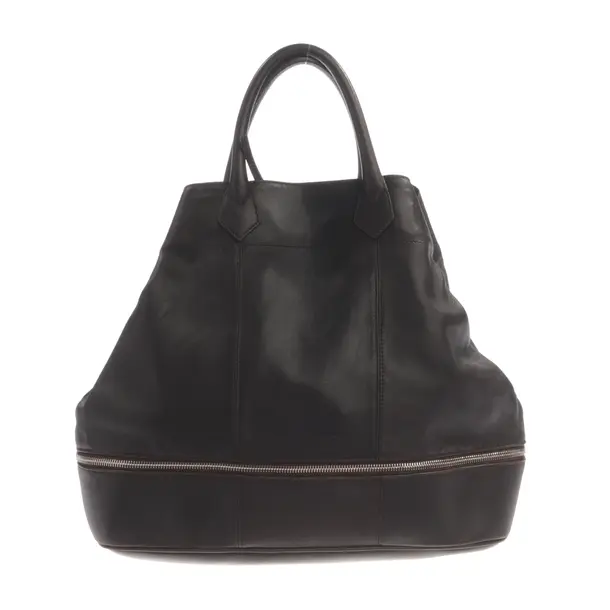 Handtasche, in Dunkelbraun, Leder, Brunello Cucinelli