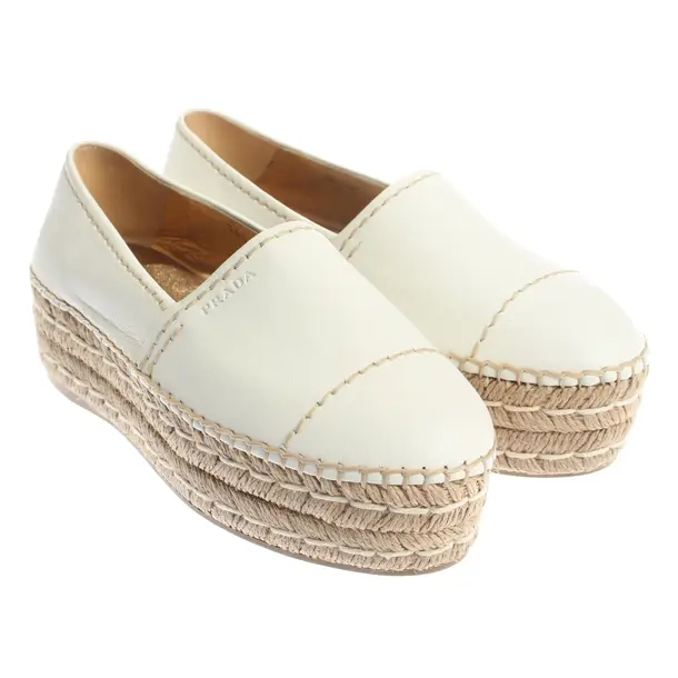 Espadrilles, in Weiß, Prada