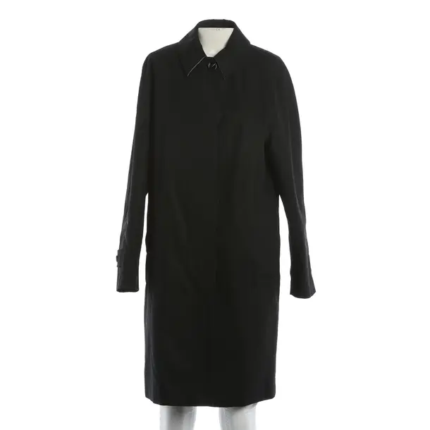 Mid-Season Coat, in Black, Cotton, Burberry