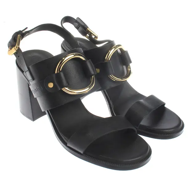 Heeled Sandals, in Black, See by Chloé