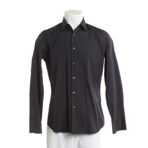 Shirt, in Navy, Cotton, Prada