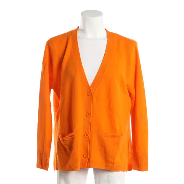 Cardigan, in Dark Orange, Wool, FFC