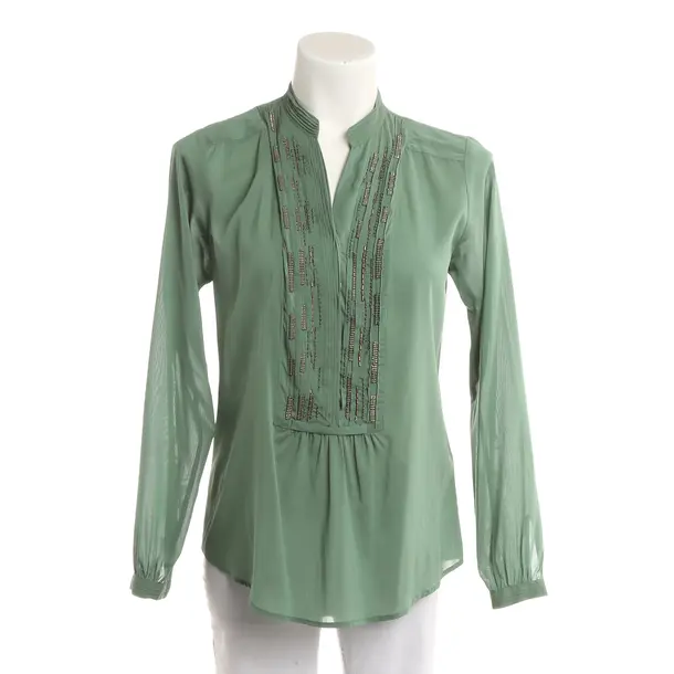 Blouse, in Green, Silk, Dea Kudibal