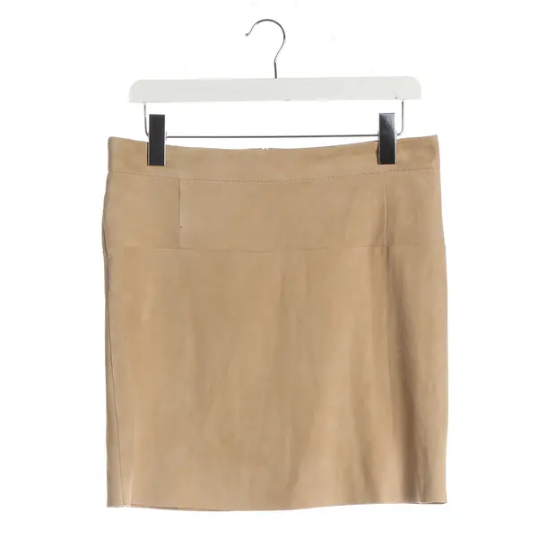 Skirt, in Camel, Leather, Hemisphere